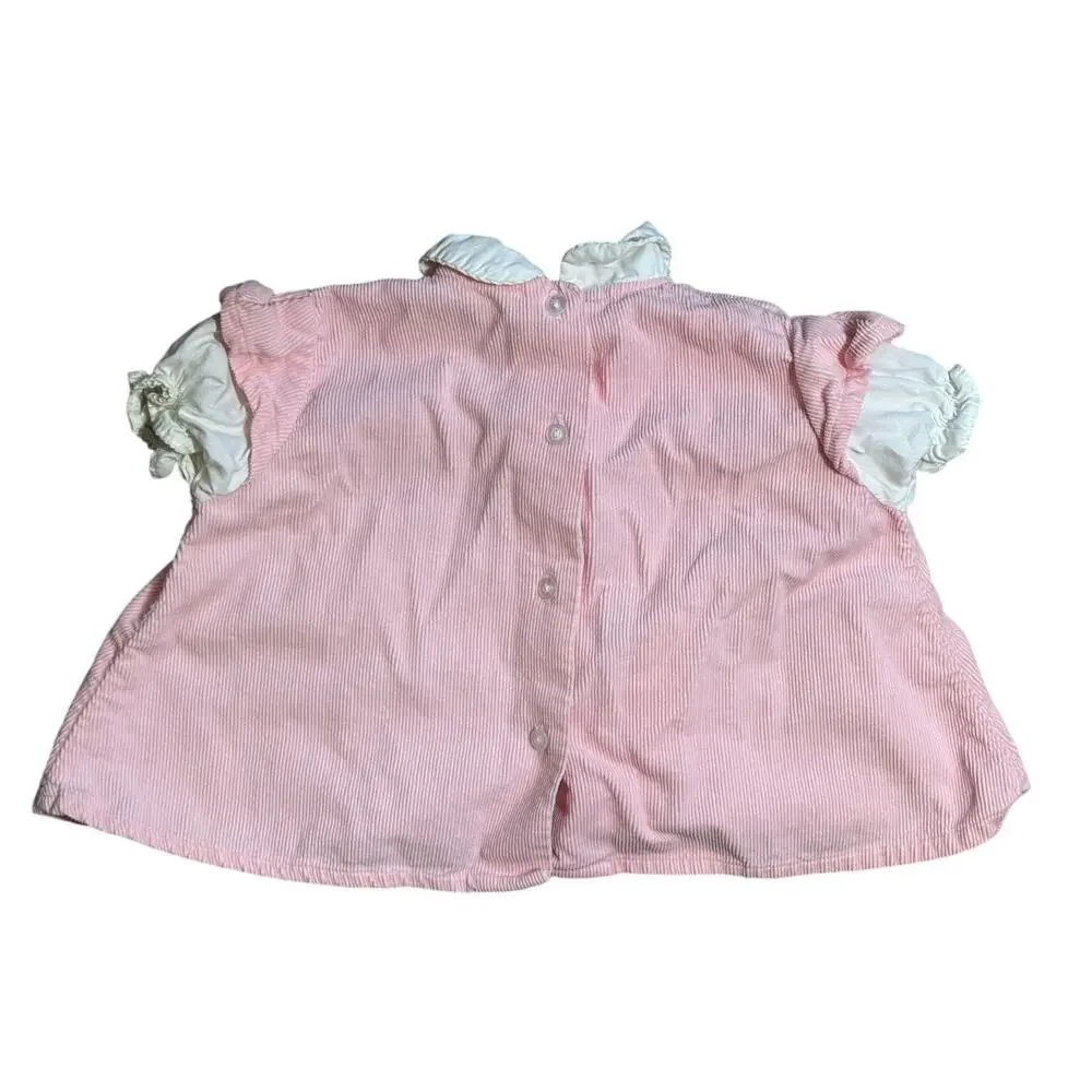 Vintage Wonderalls Corduroy Overall Outfit Set Toddler Girls XL 25-28‎ lbs Pink